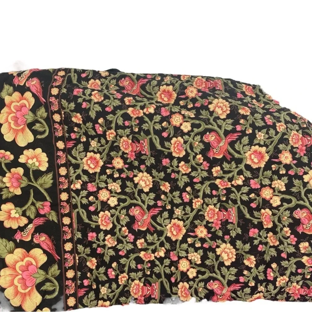 2 vintage April Cornell black pillowcases standard size